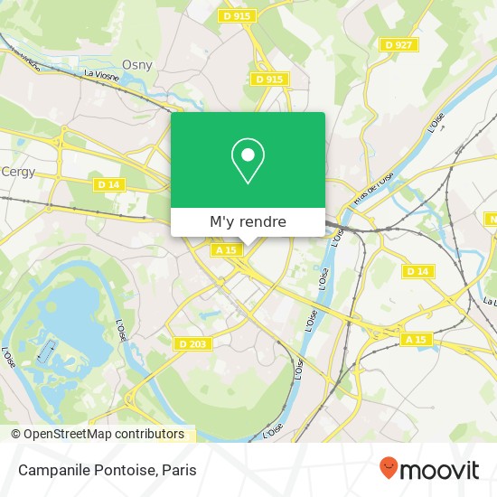 Campanile Pontoise, 8 Rue Pierre de Coubertin 95300 Pontoise plan