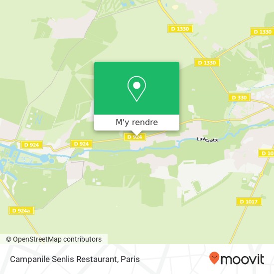 Campanile Senlis Restaurant, Route Nationale 60300 Courteuil plan
