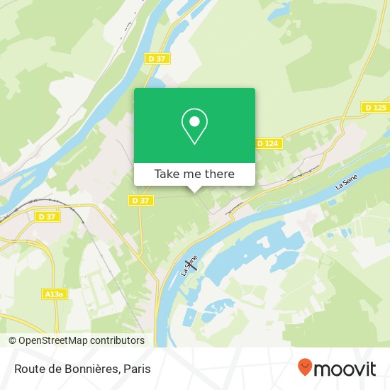 Route de Bonnières plan