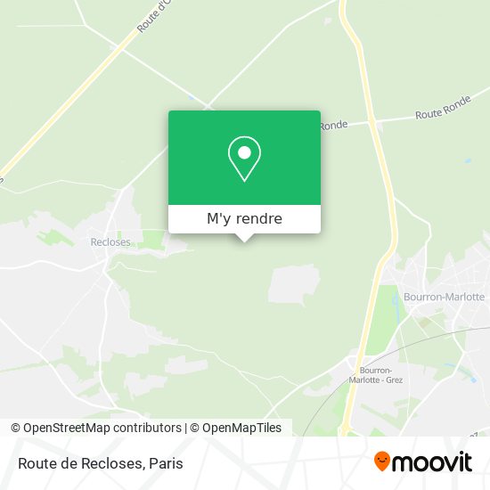 Route de Recloses plan