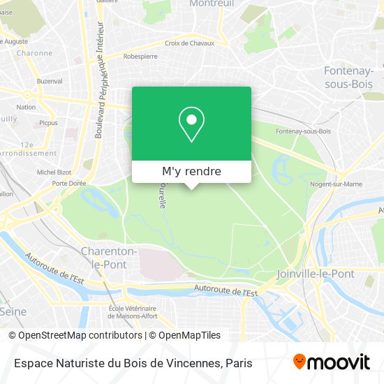 Espace Naturiste du Bois de Vincennes plan