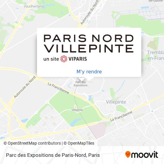 Parc des Expositions de Paris-Nord plan