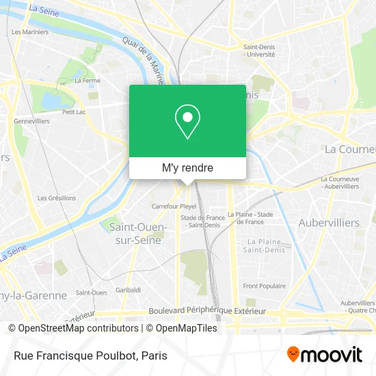 Rue Francisque Poulbot plan