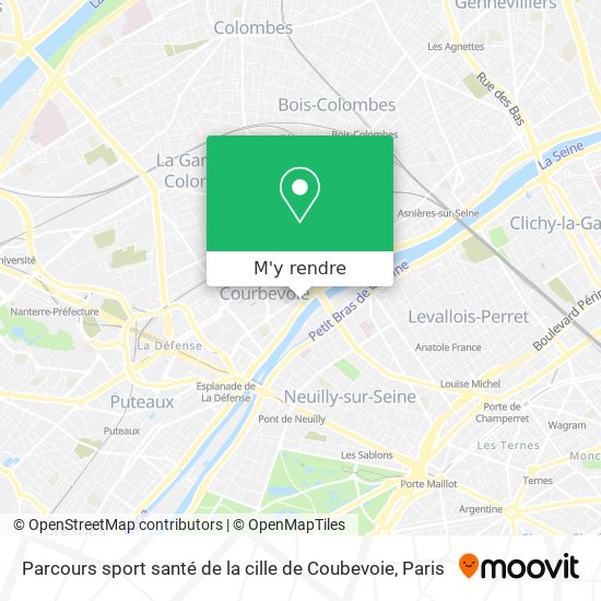 Parcours sport santé de la cille de Coubevoie plan