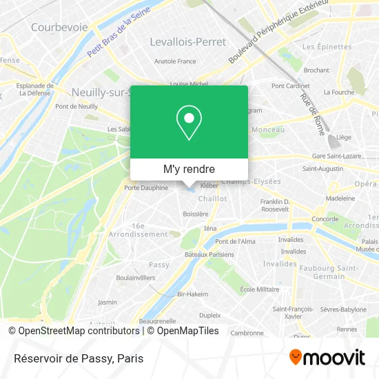 Réservoir de Passy plan