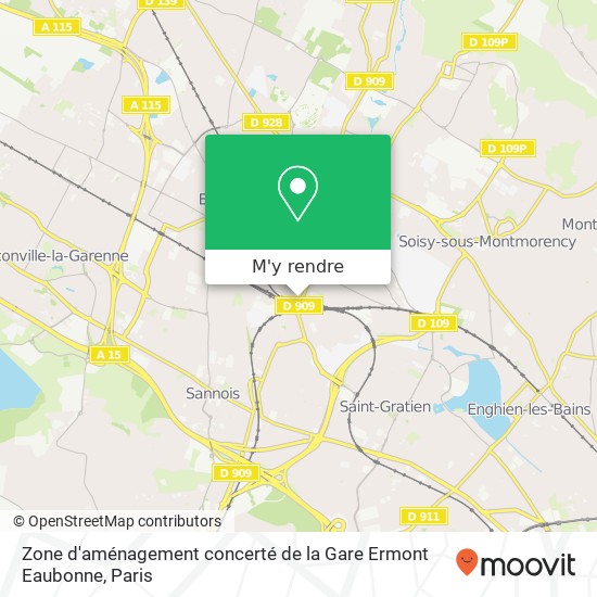 Zone d'aménagement concerté de la Gare Ermont Eaubonne plan