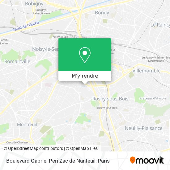 Boulevard Gabriel Peri Zac de Nanteuil plan