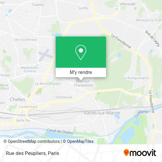 Rue des Peupliers plan