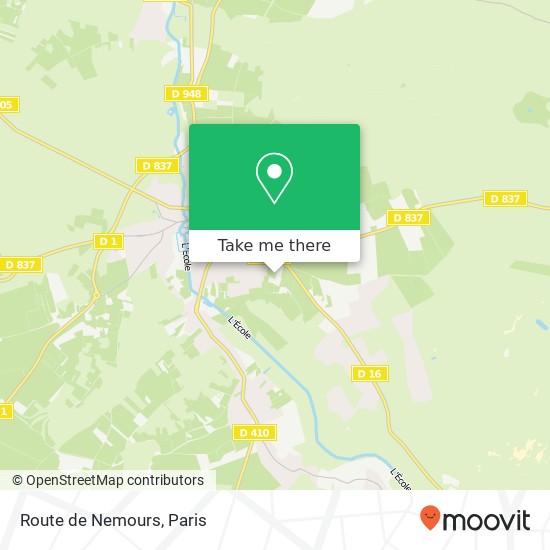 Route de Nemours plan