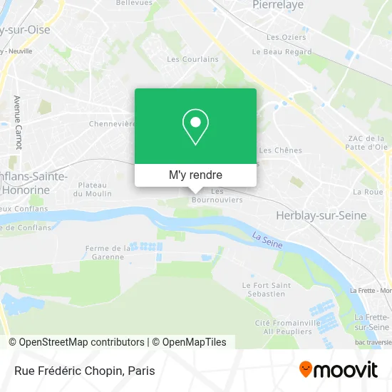 Rue Frédéric Chopin plan