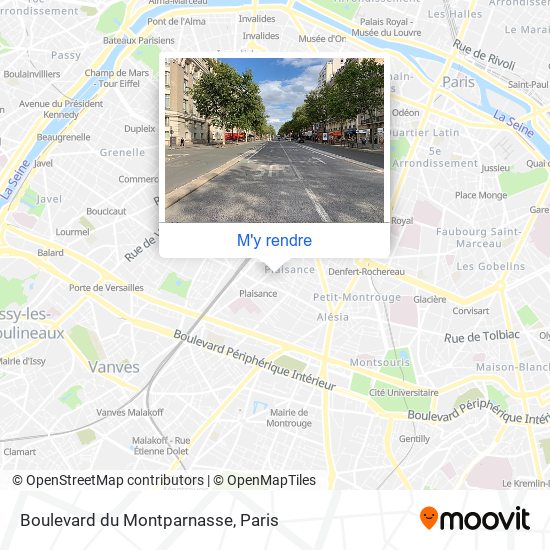 Boulevard du Montparnasse plan