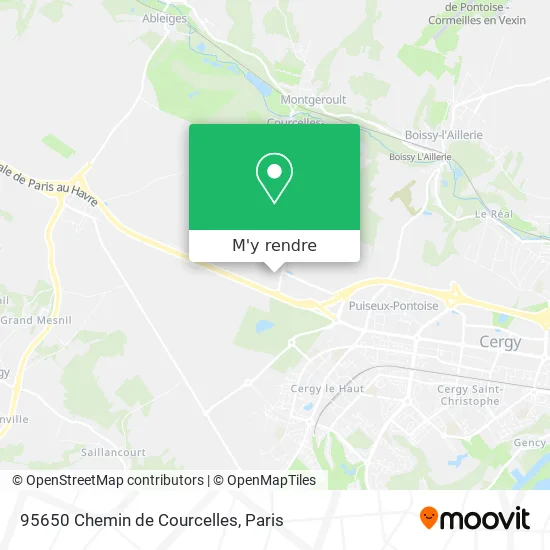 95650 Chemin de Courcelles plan
