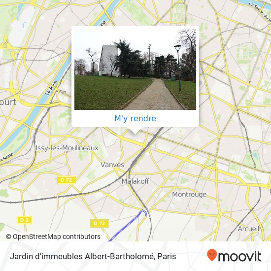 Jardin d'immeubles Albert-Bartholomé plan