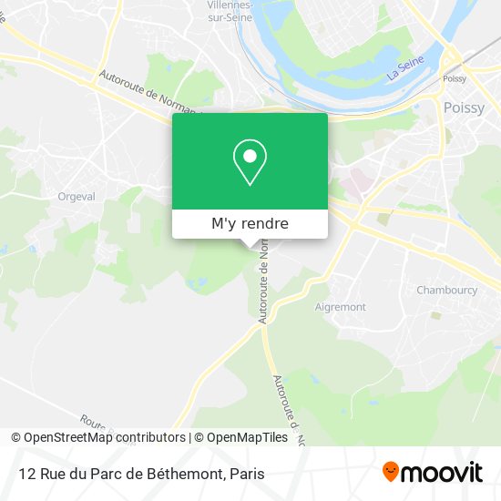 12 Rue du Parc de Béthemont plan