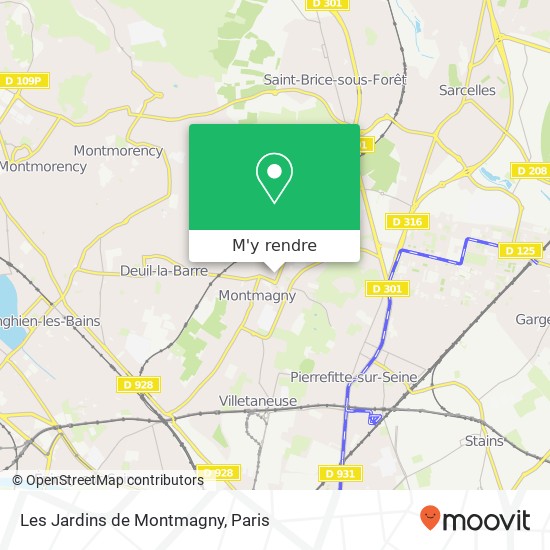 Les Jardins de Montmagny plan