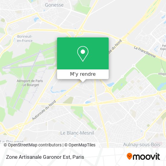 Zone Artisanale Garonor Est plan