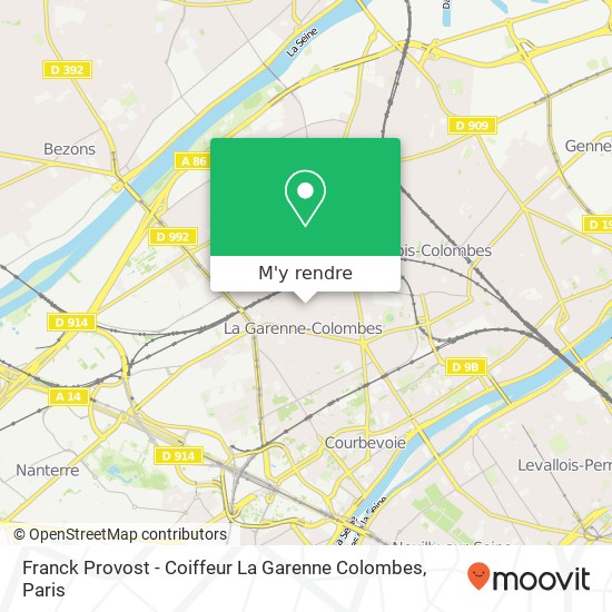 Franck Provost - Coiffeur La Garenne Colombes plan