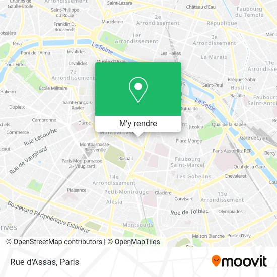 Rue d'Assas plan