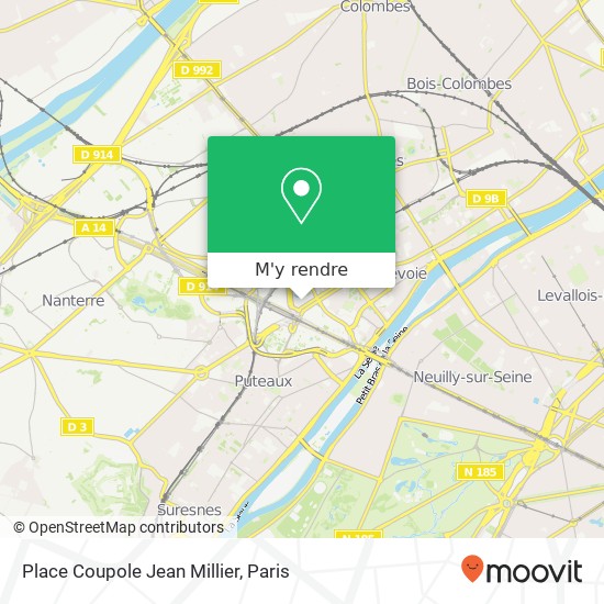 Place Coupole Jean Millier plan