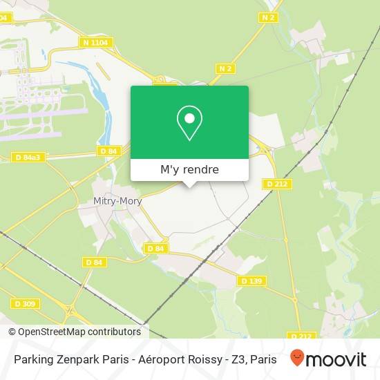 Parking Zenpark Paris - Aéroport Roissy - Z3 plan