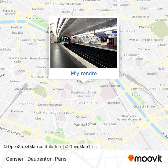 Comment aller à Censier - Daubenton à Paris en Métro, Bus ou Train
