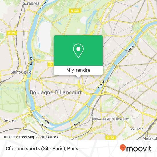Cfa Omnisports (Site Paris) plan