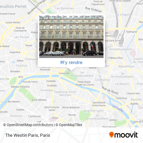 The Westin Paris plan