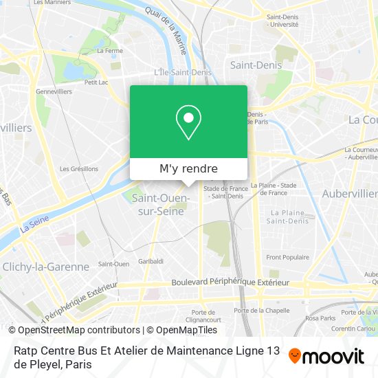 Ratp Centre Bus Et Atelier de Maintenance Ligne 13 de Pleyel plan