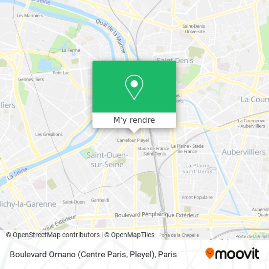 Boulevard Ornano (Centre Paris, Pleyel) plan