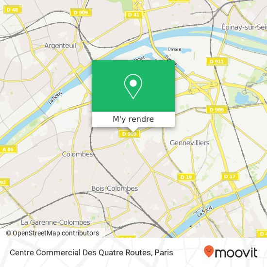 Centre Commercial Des Quatre Routes plan