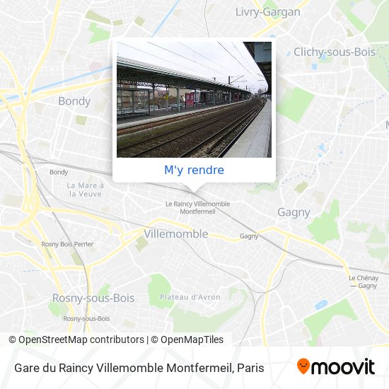 Gare du Raincy Villemomble Montfermeil plan