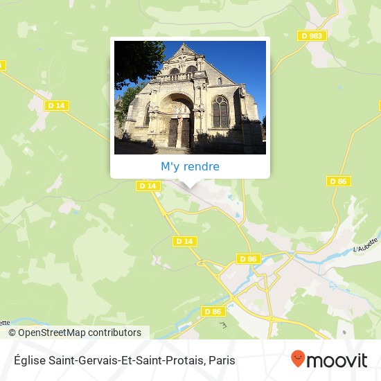 Église Saint-Gervais-Et-Saint-Protais plan