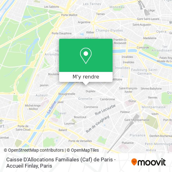 Caisse D'Allocations Familiales (Caf) de Paris - Accueil Finlay plan