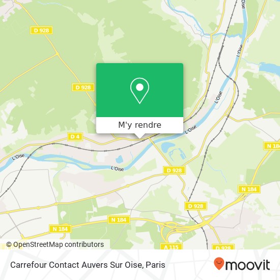 Carrefour Contact Auvers Sur Oise plan