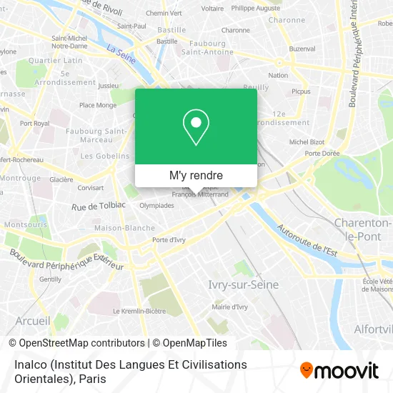 Inalco (Institut Des Langues Et Civilisations Orientales) plan