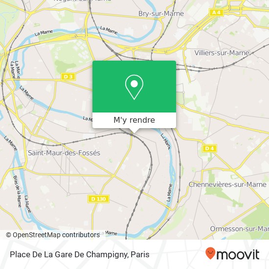 Place De La Gare De Champigny plan