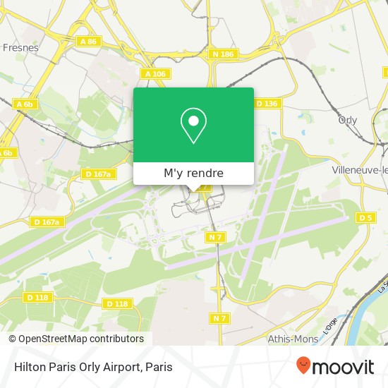 Hilton Paris Orly Airport plan