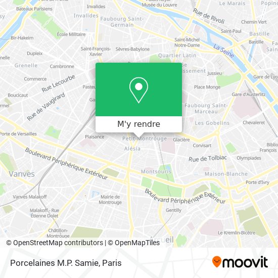 Porcelaines M.P. Samie plan