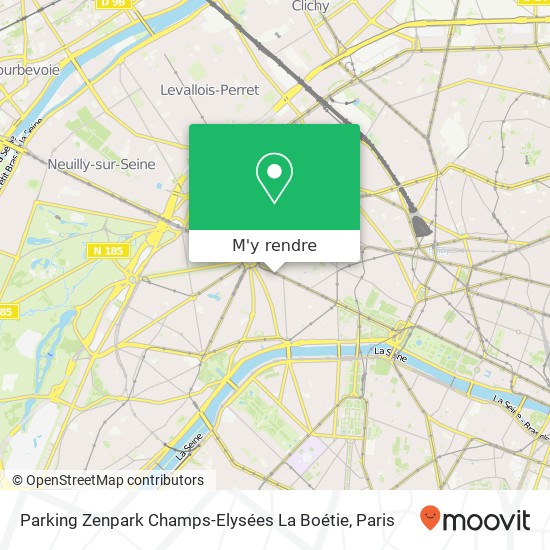 Parking Zenpark Champs-Elysées La Boétie plan