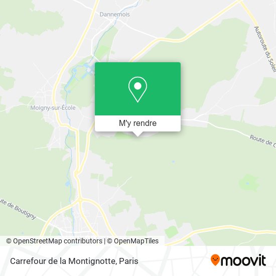 Carrefour de la Montignotte plan