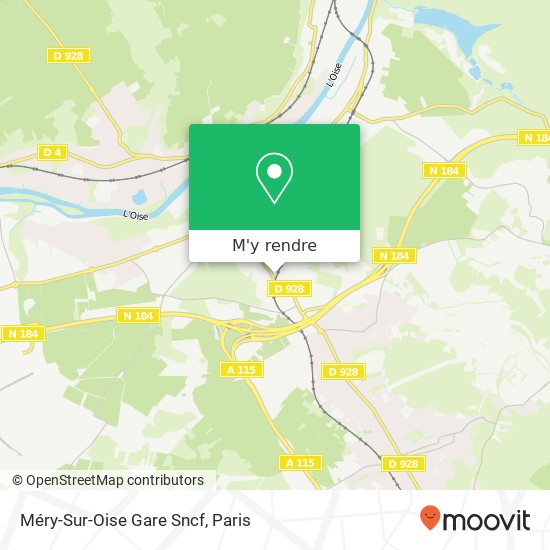 Méry-Sur-Oise Gare Sncf plan