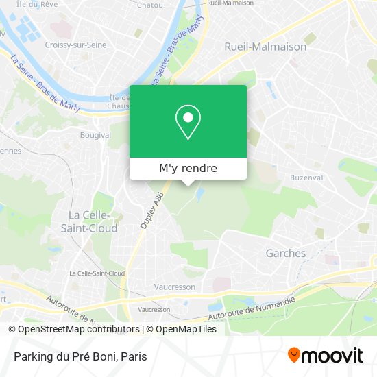 Parking du Pré Boni plan