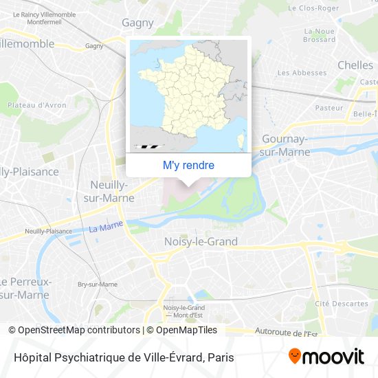 Hôpital Psychiatrique de Ville-Évrard plan