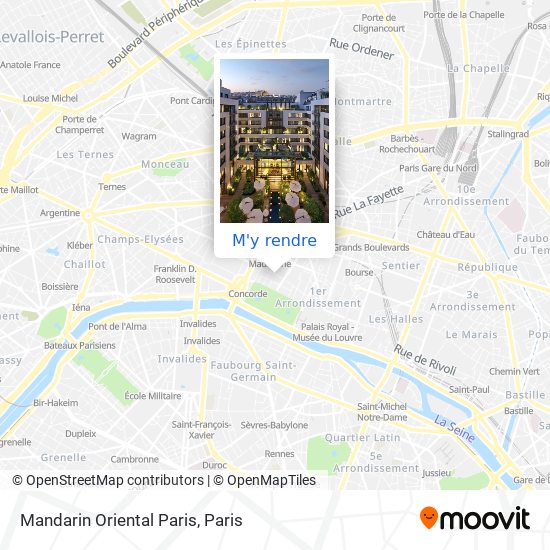 Mandarin Oriental Paris plan