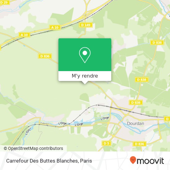 Carrefour Des Buttes Blanches plan