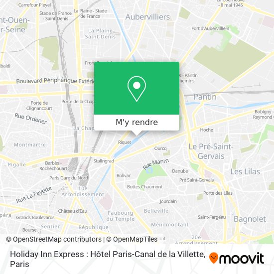 Holiday Inn Express : Hôtel Paris-Canal de la Villette plan