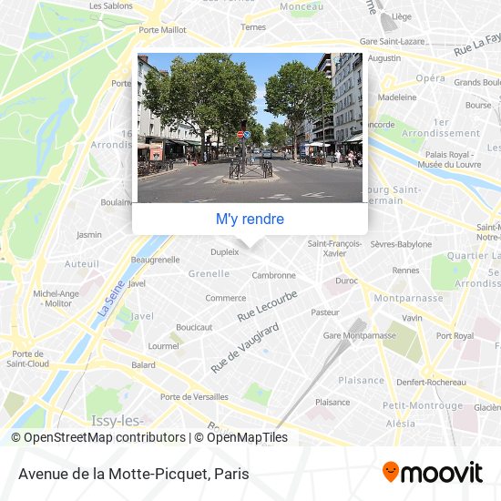 Avenue de la Motte-Picquet plan