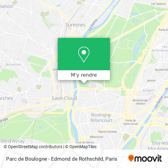 Parc de Boulogne - Edmond de Rothschild plan