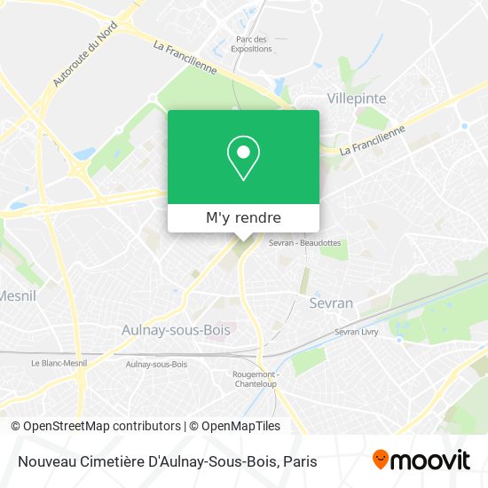 Nouveau Cimetière D'Aulnay-Sous-Bois plan