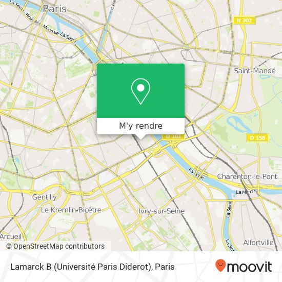 Lamarck B (Université Paris Diderot) plan